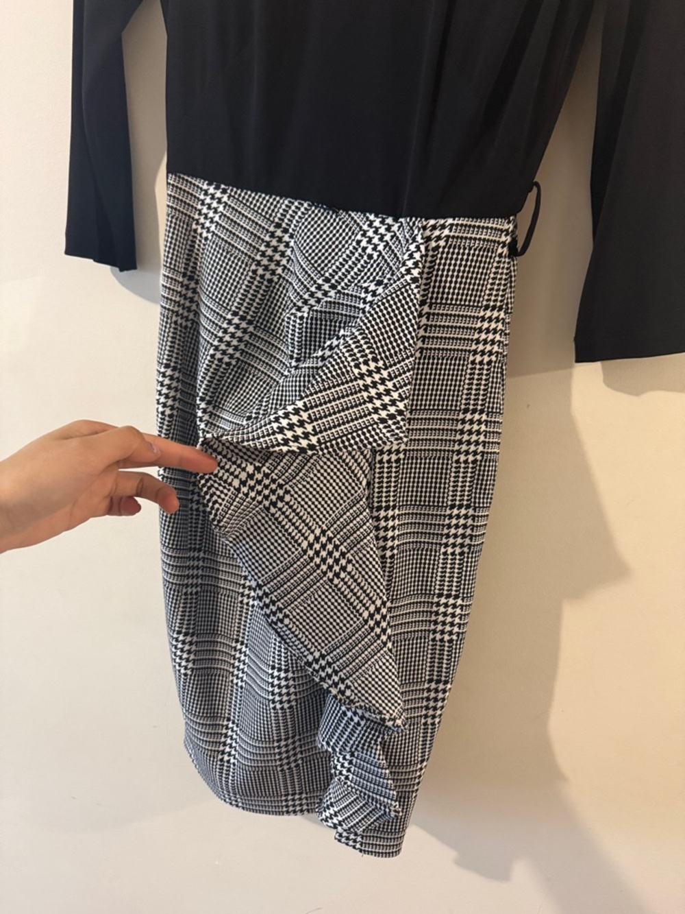 calvin klein dress with quarter sleeve plaid pencil skirt - Picture 4 of 5